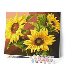 Carica l'immagine nel visualizzatore di Gallery, Dipingere con i numeri - Tre Girasoli Figured'Art