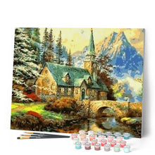 Carica l'immagine nel visualizzatore di Gallery, Dipingere con i numeri - Vecchia Casa Vicino Alla Montagna Figured'Art