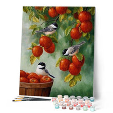 Carica l'immagine nel visualizzatore di Gallery, Dipingere con i numeri - Uccelli Su Mele Rosse Figured'Art