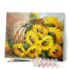 Carica l'immagine nel visualizzatore di Gallery, Dipingere con i numeri - Cesto Di Girasoli Figured'Art