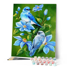 Carica l'immagine nel visualizzatore di Gallery, Dipingere con i numeri - Uccelli Blu Figured'Art