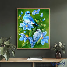 Carica l'immagine nel visualizzatore di Gallery, Dipingere con i numeri - Uccelli Blu