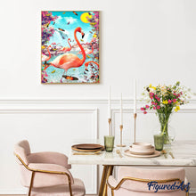 Carica l'immagine nel visualizzatore di Gallery, Dipingere con i numeri - Fenicotteri rosa e farfalle