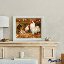 Carica l'immagine nel visualizzatore di Gallery, Dipingere con i numeri - Gallina e gallo