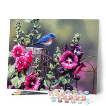 Carica l'immagine nel visualizzatore di Gallery, Dipingere con i numeri - Uccello E Fiori Rosa Figured'Art