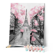 Carica l'immagine nel visualizzatore di Gallery, Dipingere con i numeri - Torre Eiffel Romantica Figured'Art