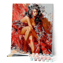 Carica l'immagine nel visualizzatore di Gallery, Dipingere con i numeri - Fascino Rosso Figured'Art