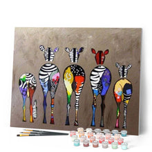 Carica l'immagine nel visualizzatore di Gallery, Dipingere con i numeri - Zebre Da Dietro Figured'Art