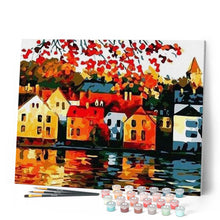 Carica l'immagine nel visualizzatore di Gallery, Dipingere con i numeri - Città Tranquilla Vicino Al Fiume Figured'Art