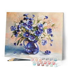 Carica l'immagine nel visualizzatore di Gallery, Dipingere con i numeri - Vaso Blu Con Zaffiro Figured'Art