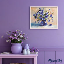 Carica l'immagine nel visualizzatore di Gallery, Dipingere con i numeri - Vaso Blu Con Zaffiro
