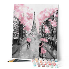 Carica l'immagine nel visualizzatore di Gallery, Dipingere con i numeri - Torre Eiffel E Tocco Rosa Figured'Art