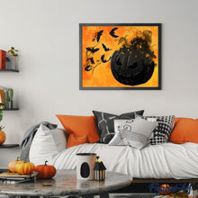 Carica l'immagine nel visualizzatore di Gallery, Dipingere con i numeri - Zucca Nera E Pipistrelli