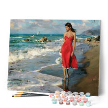 Carica l'immagine nel visualizzatore di Gallery, Dipingere con i numeri - Mare E Bella Donna Figured'Art