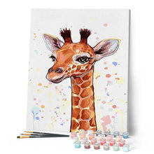 Carica l'immagine nel visualizzatore di Gallery, Dipingere con i numeri - Giraffa Marrone Figured'Art