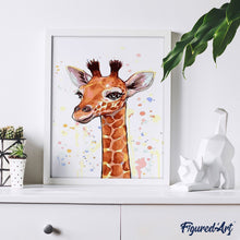 Carica l'immagine nel visualizzatore di Gallery, Dipingere con i numeri - Giraffa Marrone
