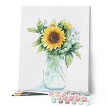 Carica l'immagine nel visualizzatore di Gallery, Dipingere con i numeri - Bottiglia Di Girasoli Figured'Art
