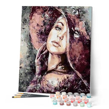 Carica l'immagine nel visualizzatore di Gallery, Dipingere con i numeri - Donna Con Cappello Rosso Vintage Figured'Art
