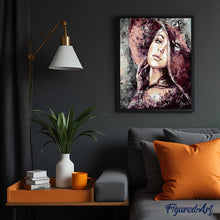 Carica l'immagine nel visualizzatore di Gallery, Dipingere con i numeri - Donna Con Cappello Rosso Vintage