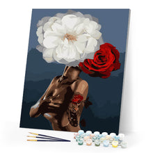 Carica l'immagine nel visualizzatore di Gallery, Dipingere con i numeri - Donna e fiori Figured'Art