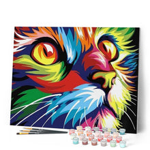 Carica l'immagine nel visualizzatore di Gallery, Dipingere con i numeri - Felino Pop Art Figured'Art