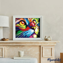Carica l'immagine nel visualizzatore di Gallery, Dipingere con i numeri - Felino Pop Art