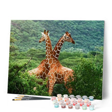 Carica l'immagine nel visualizzatore di Gallery, Dipingere con i numeri - Due Giraffe Figured'Art