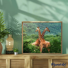 Carica l'immagine nel visualizzatore di Gallery, Dipingere con i numeri - Due Giraffe