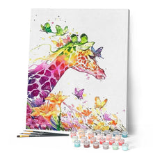 Carica l'immagine nel visualizzatore di Gallery, Dipingere con i numeri - Giraffa Moderna E Colorata Figured'Art