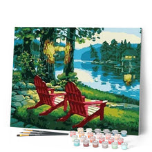 Carica l'immagine nel visualizzatore di Gallery, Dipingere con i numeri - Lettini Prendisole Sul Lago Figured'Art