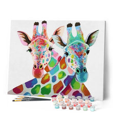 Carica l'immagine nel visualizzatore di Gallery, Dipingere con i numeri - Coppia Di Giraffe Figured'Art