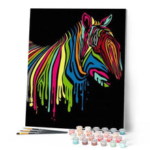 Carica l'immagine nel visualizzatore di Gallery, Dipingere con i numeri - Disegno Di Zebra Colorata Figured'Art