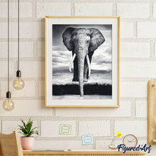 Carica l'immagine nel visualizzatore di Gallery, Dipingere con i numeri - Elefante Grigio