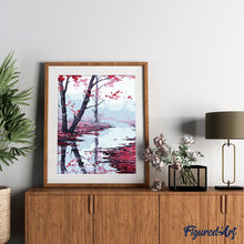 Carica l'immagine nel visualizzatore di Gallery, Dipingere con i numeri - Foglie Di Acero Rosse