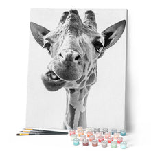 Carica l'immagine nel visualizzatore di Gallery, Dipingere con i numeri - Giraffa Divertente Figured'Art