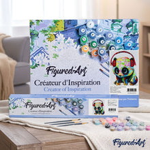 Carica l'immagine nel visualizzatore di Gallery, Dipingere con i numeri - Panda Con Cuffie