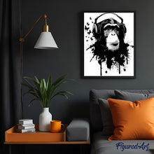 Carica l'immagine nel visualizzatore di Gallery, Dipingere con i numeri - Gorilla Con Le Cuffie