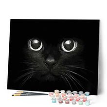 Carica l'immagine nel visualizzatore di Gallery, Dipingere con i numeri - Testa Di Gatto Nero Figured'Art