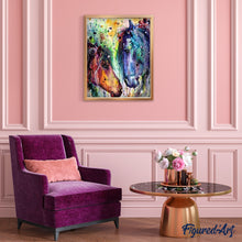 Carica l'immagine nel visualizzatore di Gallery, Dipingere con i numeri - Due Cavalli Colorati
