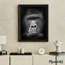 Carica l'immagine nel visualizzatore di Gallery, Dipingere con i numeri - Gorilla In Bianco E Nero
