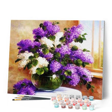 Carica l'immagine nel visualizzatore di Gallery, Dipingere con i numeri - Vaso Viola Con Fiori Figured'Art