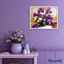 Carica l'immagine nel visualizzatore di Gallery, Dipingere con i numeri - Vaso Viola Con Fiori