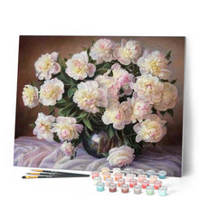 Carica l'immagine nel visualizzatore di Gallery, Dipingere con i numeri - Bellissimo Bouquet Di Fiori Bianchi Figured'Art