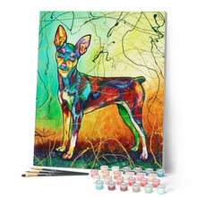 Carica l'immagine nel visualizzatore di Gallery, Dipingere con i numeri - Cane In Multicolor Figured'Art