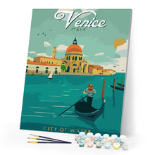 Carica l'immagine nel visualizzatore di Gallery, Dipingere con i numeri - Poster di viaggio a Venezia 2 Figured'Art