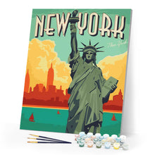 Carica l'immagine nel visualizzatore di Gallery, Dipingere con i numeri - Poster di viaggio a New York City Figured'Art