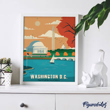 Carica l'immagine nel visualizzatore di Gallery, Dipingere con i numeri - Poster di viaggio a Washington D.C.