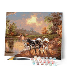 Carica l'immagine nel visualizzatore di Gallery, Dipingere con i numeri - Mucche Vintage Figured'Art