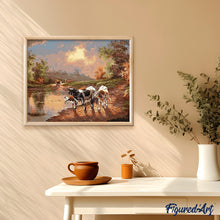 Carica l'immagine nel visualizzatore di Gallery, Dipingere con i numeri - Mucche Vintage