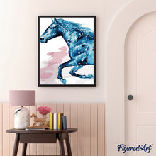 Carica l'immagine nel visualizzatore di Gallery, Dipingere con i numeri - Cavallo Blu